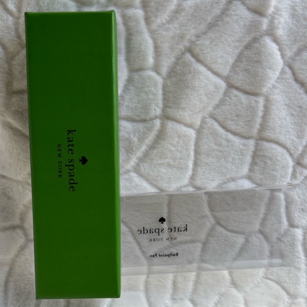 NIB kate spade Floral Blue and Gold Ballpoint Pen - Picture 2 of 2